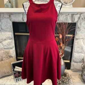 Rue21 Red Halter Fit and Flare Mini Dress